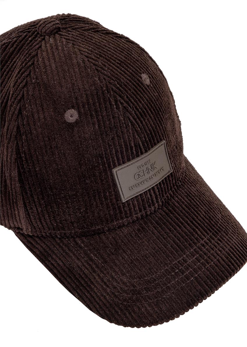 Brązowa czapka z daszkiem CZALT-0015-89(W25)