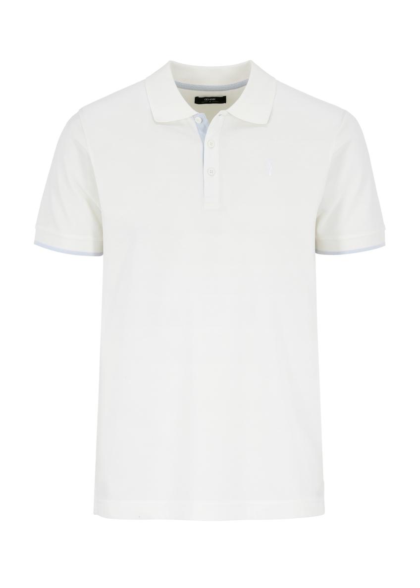 Biała koszulka polo męska POLMT-0045A-12(W24)-03