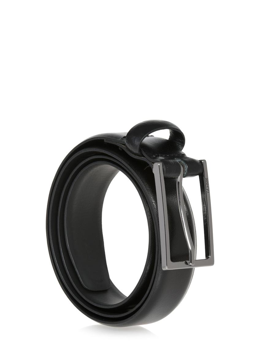 Czarny skórzany pasek męski PASMS-0256-99(Z25)